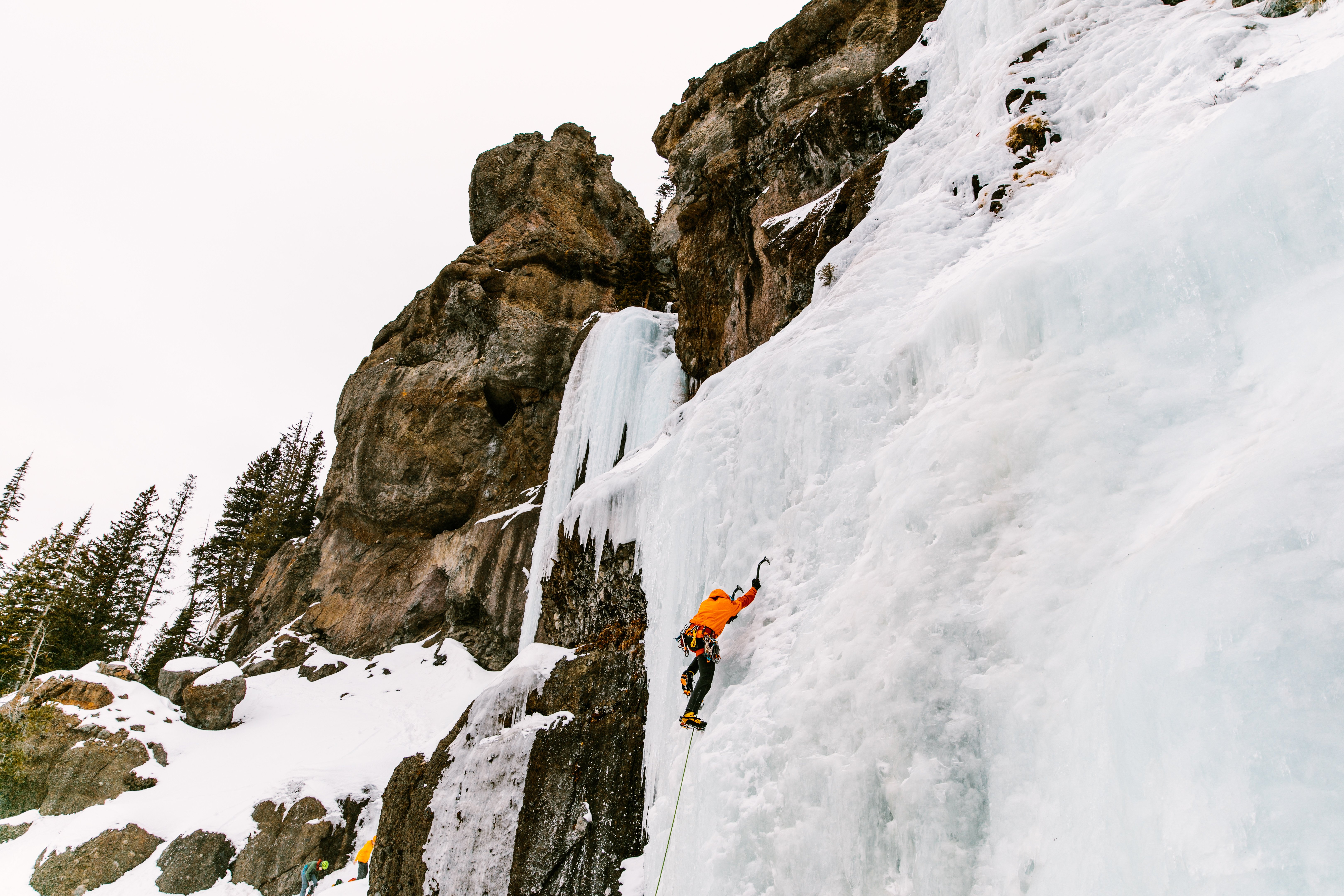 ice climbing in Hyalite Canyon in Bozeman Montana