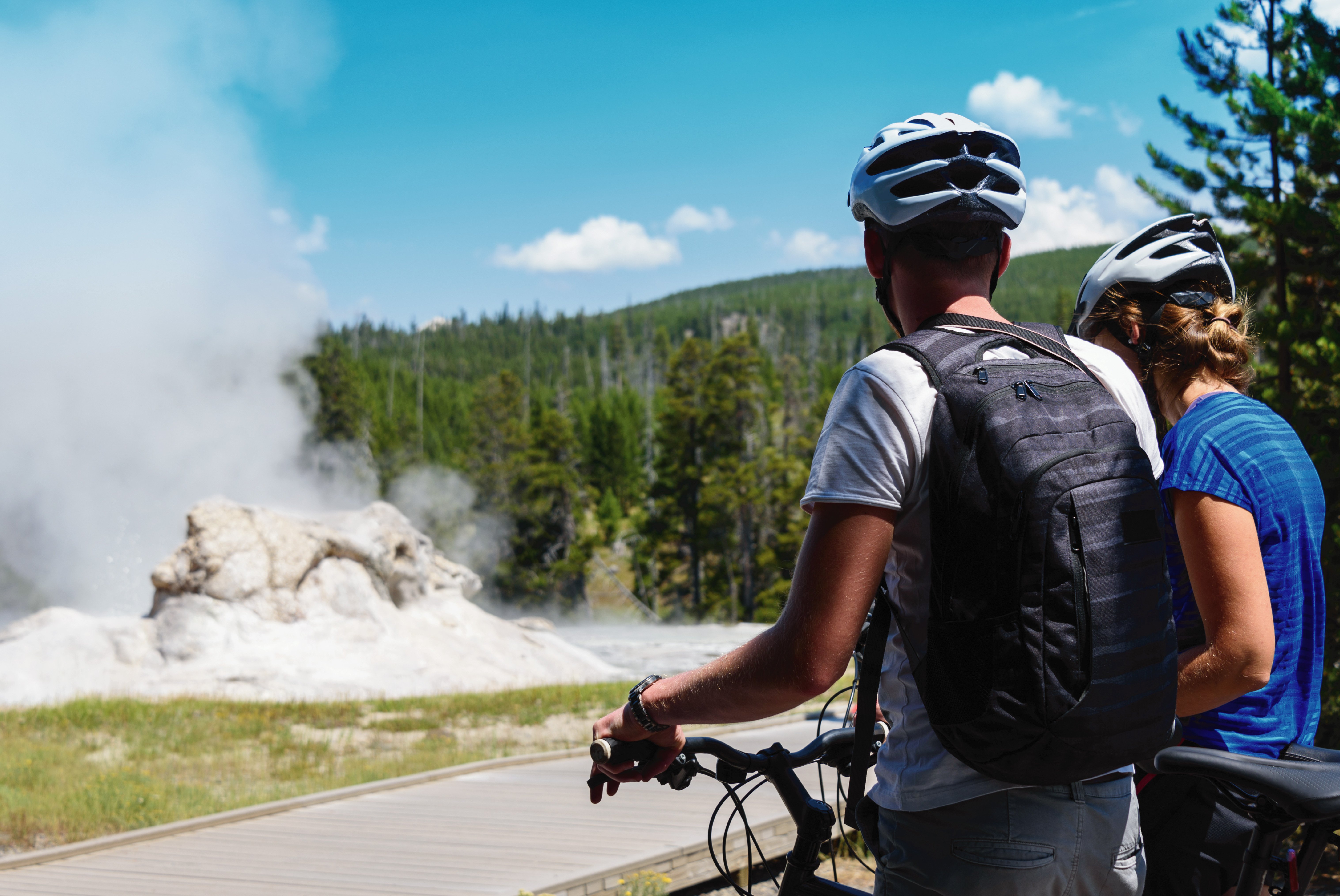 spring biking in yellowstone