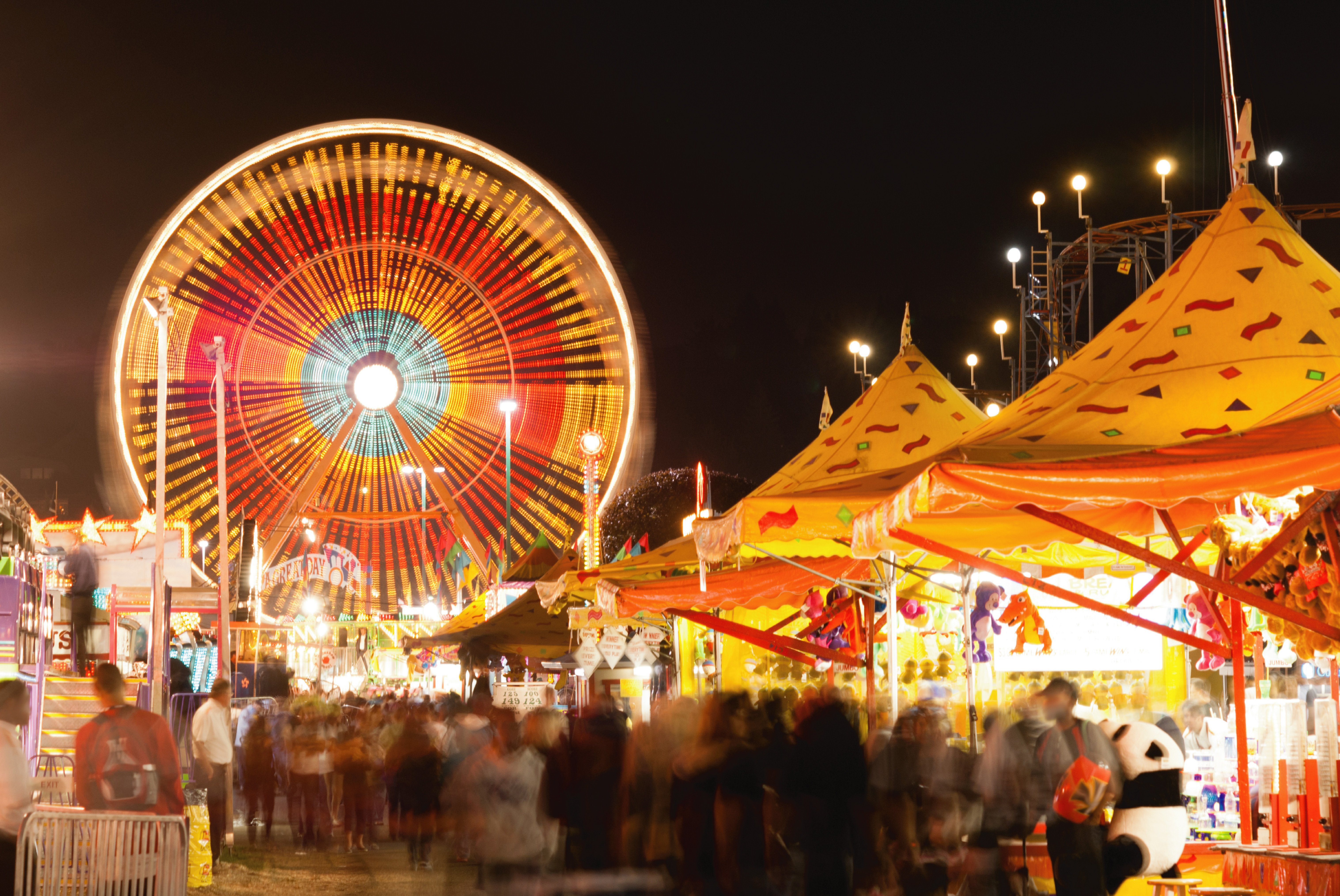 ferris wheel and tents and the big sky country fair