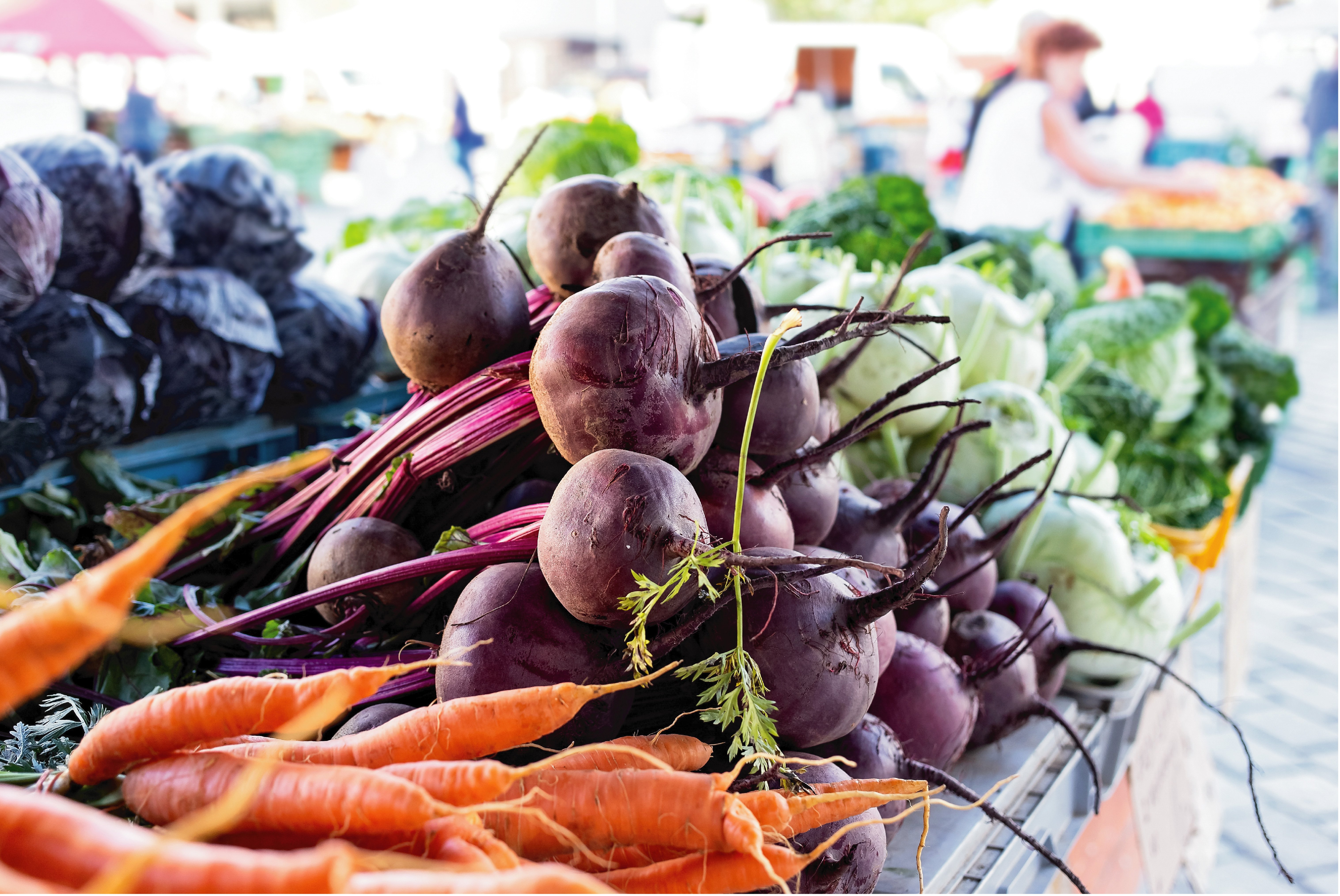 vegetables at a farmer's market