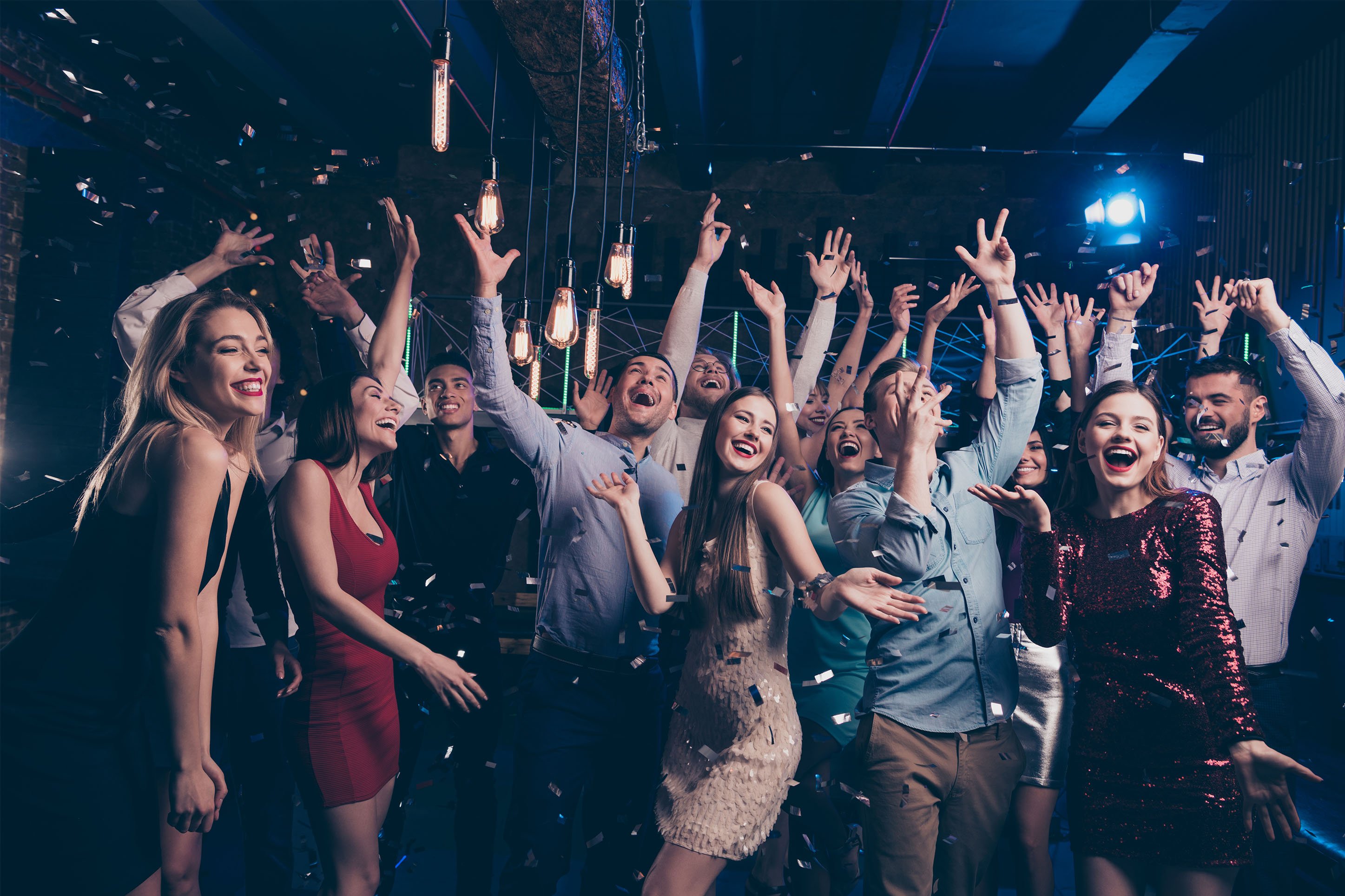 People dancing on New Year's Eve