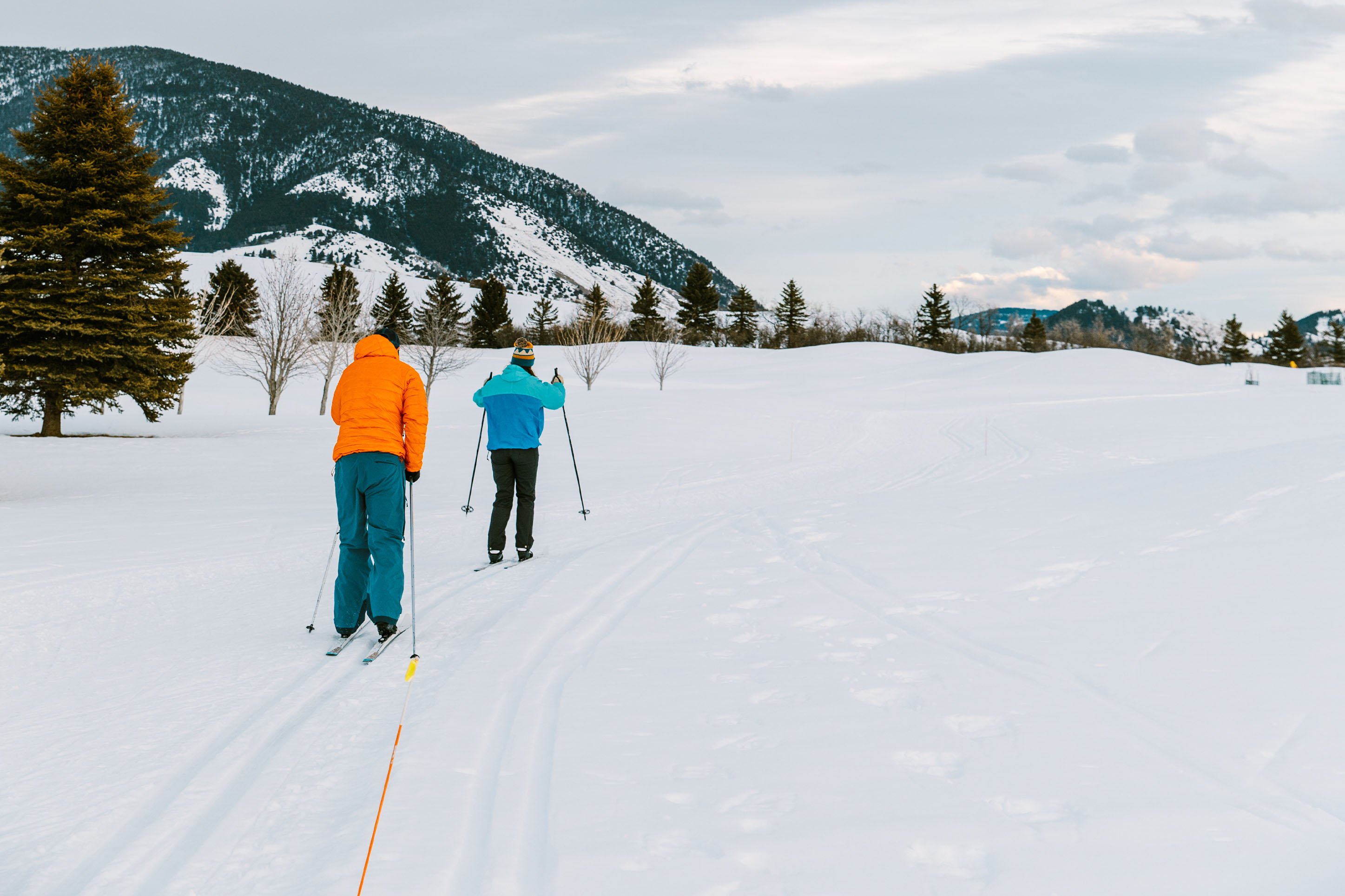 Nordic skiers at Bridger Golf Course