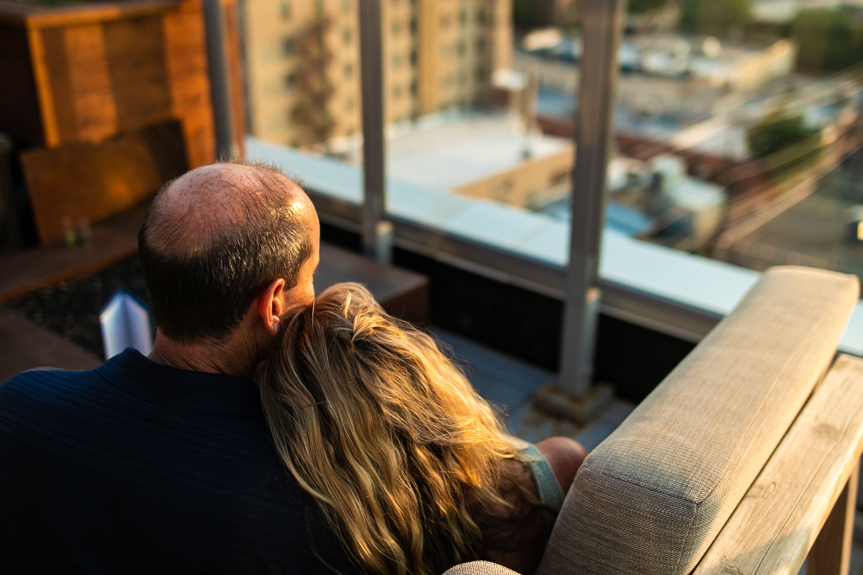 Couple enjoying the views at the SKy Shed