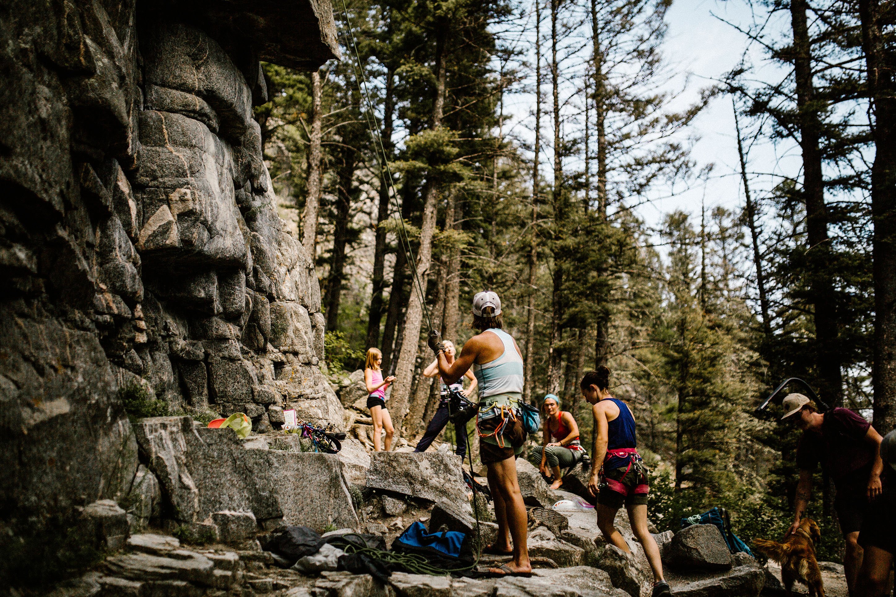 Rock climbing near Bozeman, Montana