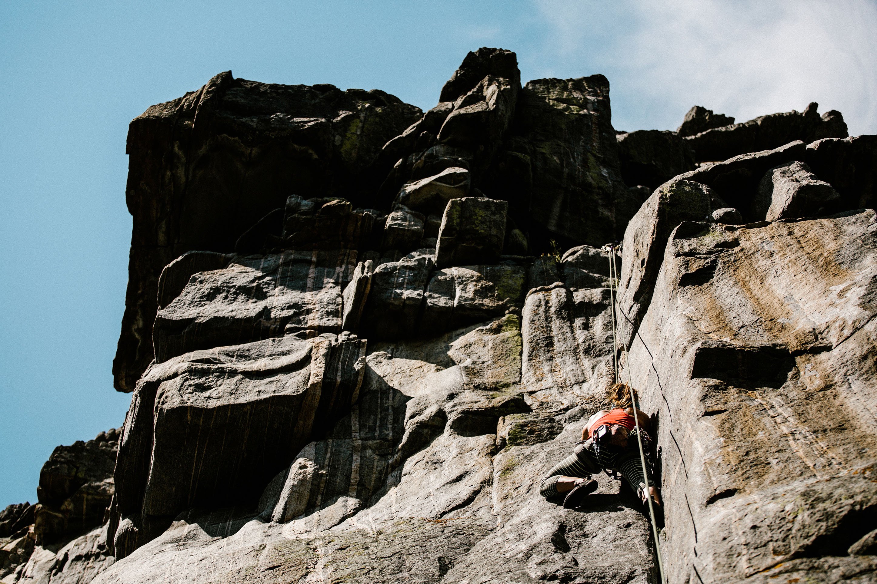 Rock climbing near Bozeman, Montana