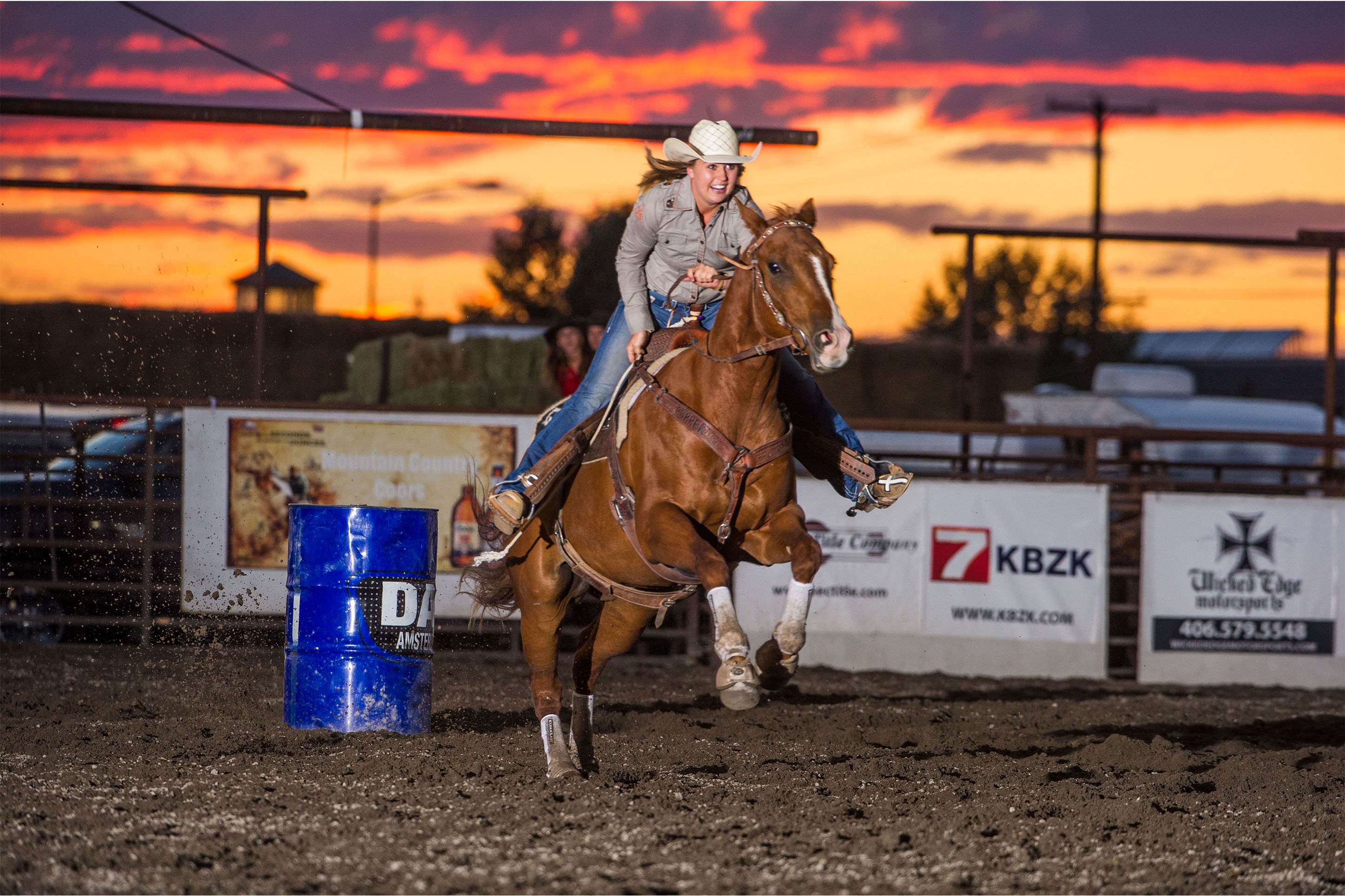 Barrel racer at Big Sky Country State Fair