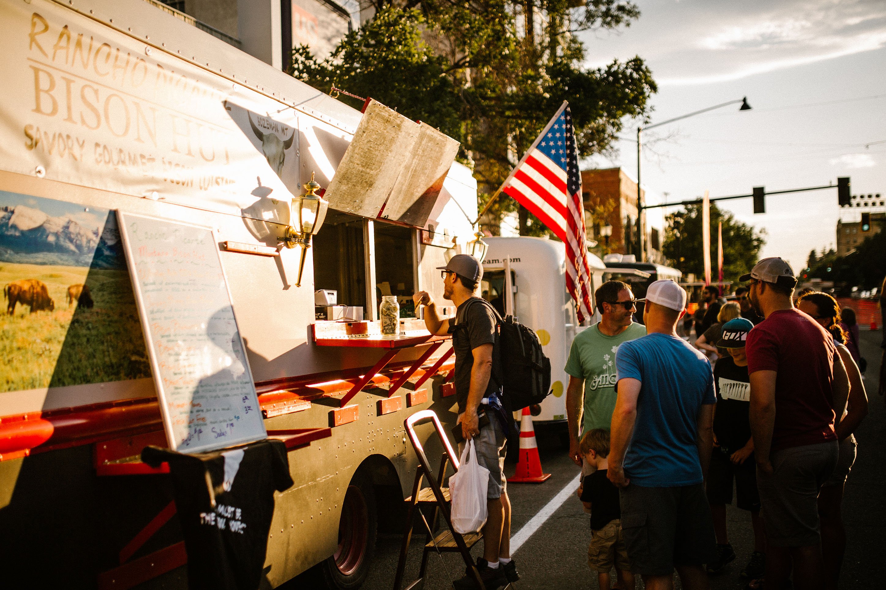 Food truck at a festival in Bozeman