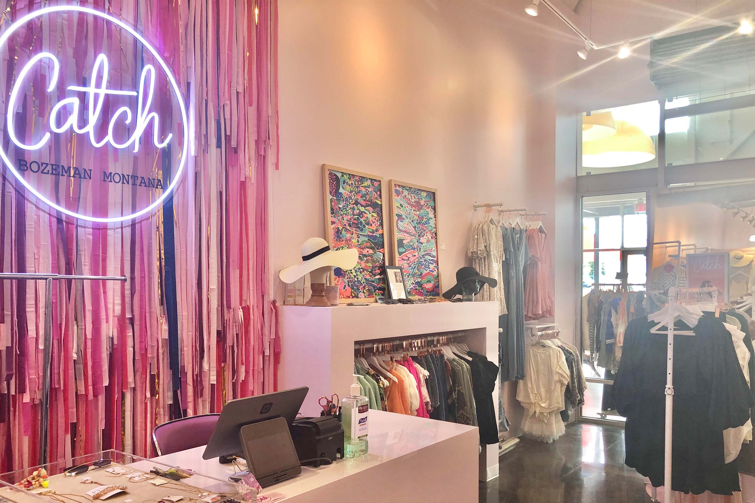 inside clothing store Catch Boutique in Bozeman