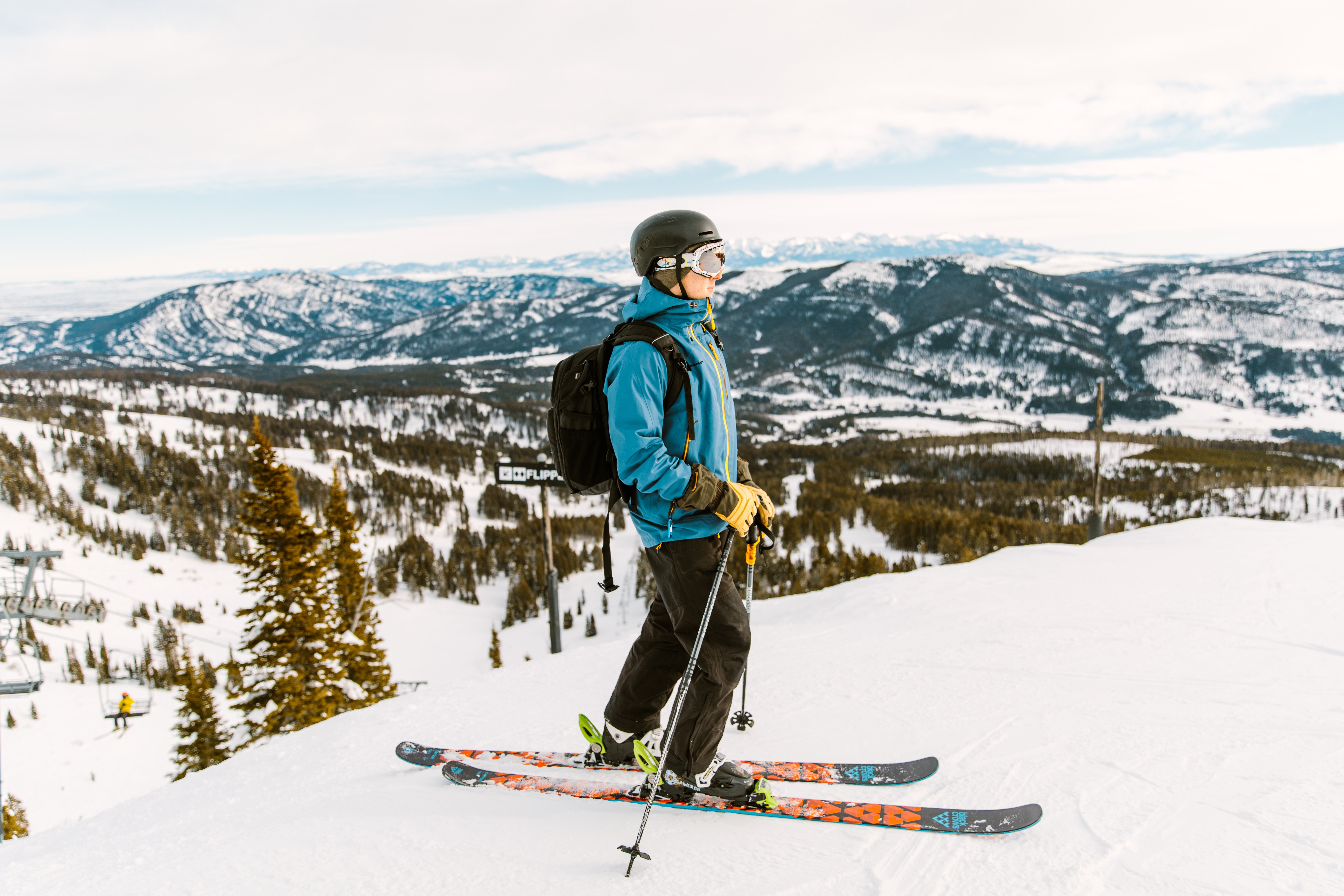 Skiing at Bridger Bowl