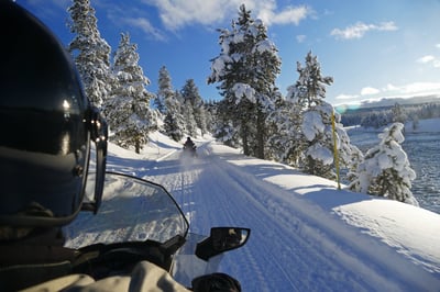 Snowmobiling in Bozeman