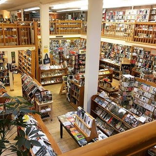 The balcony view at the Country Bookshelf in Bozeman