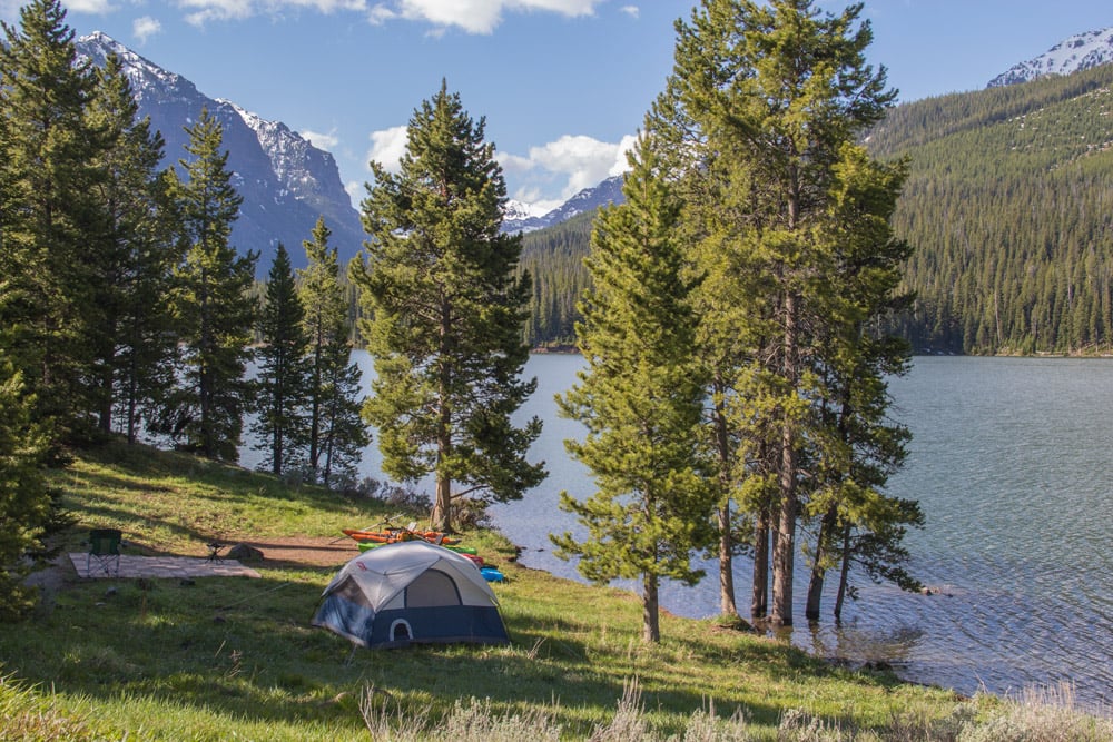 camping in hyalite canyon near bozeman