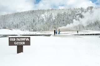 Old Faithful in the Winter
