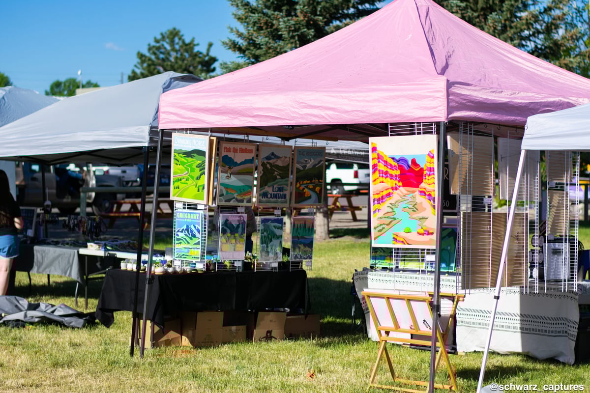 Gallatin Valley Farmers' Market art booth