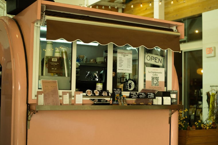 La Camionnette Coffee truck inside The Market