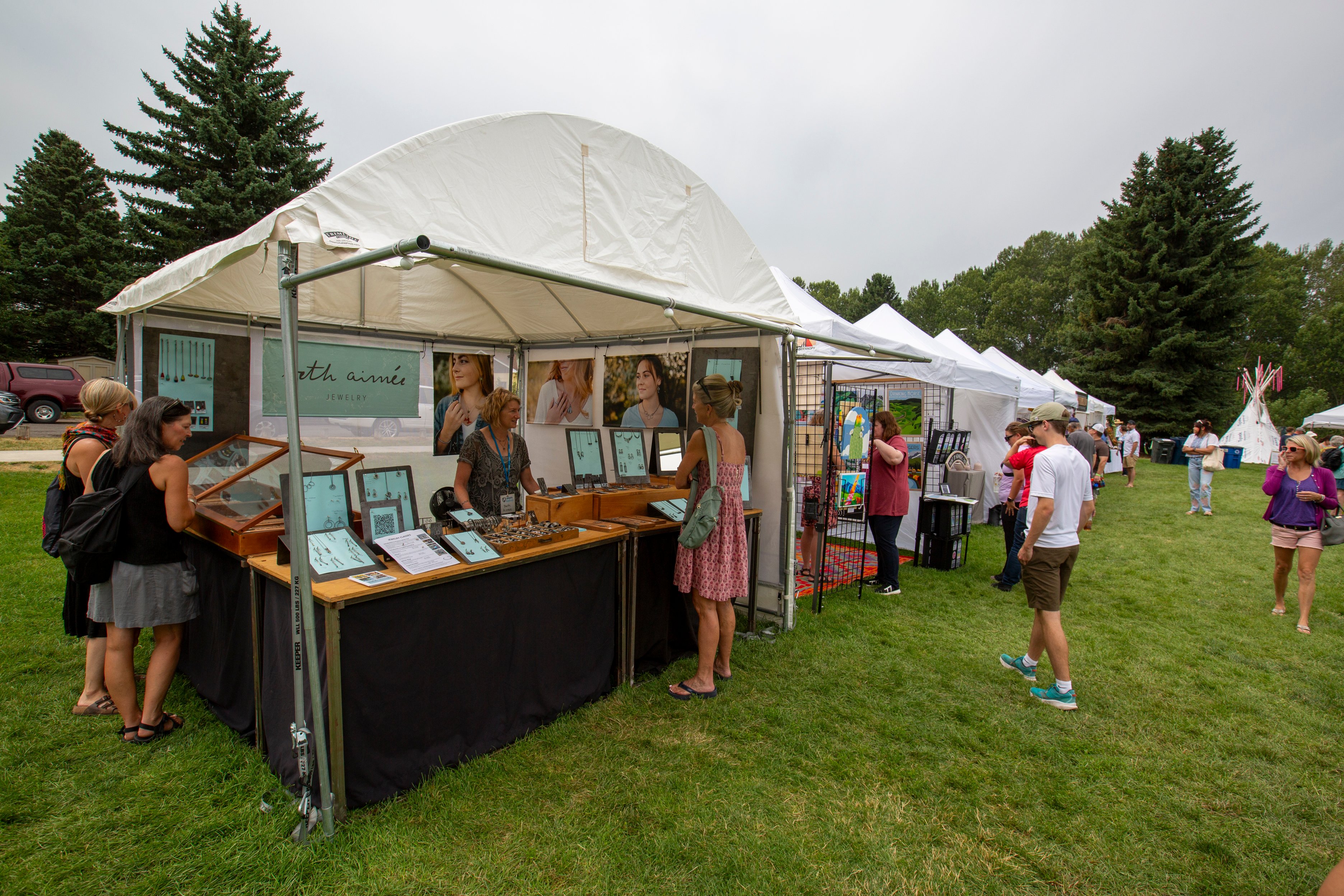 An artist's booth at SLAM Festival