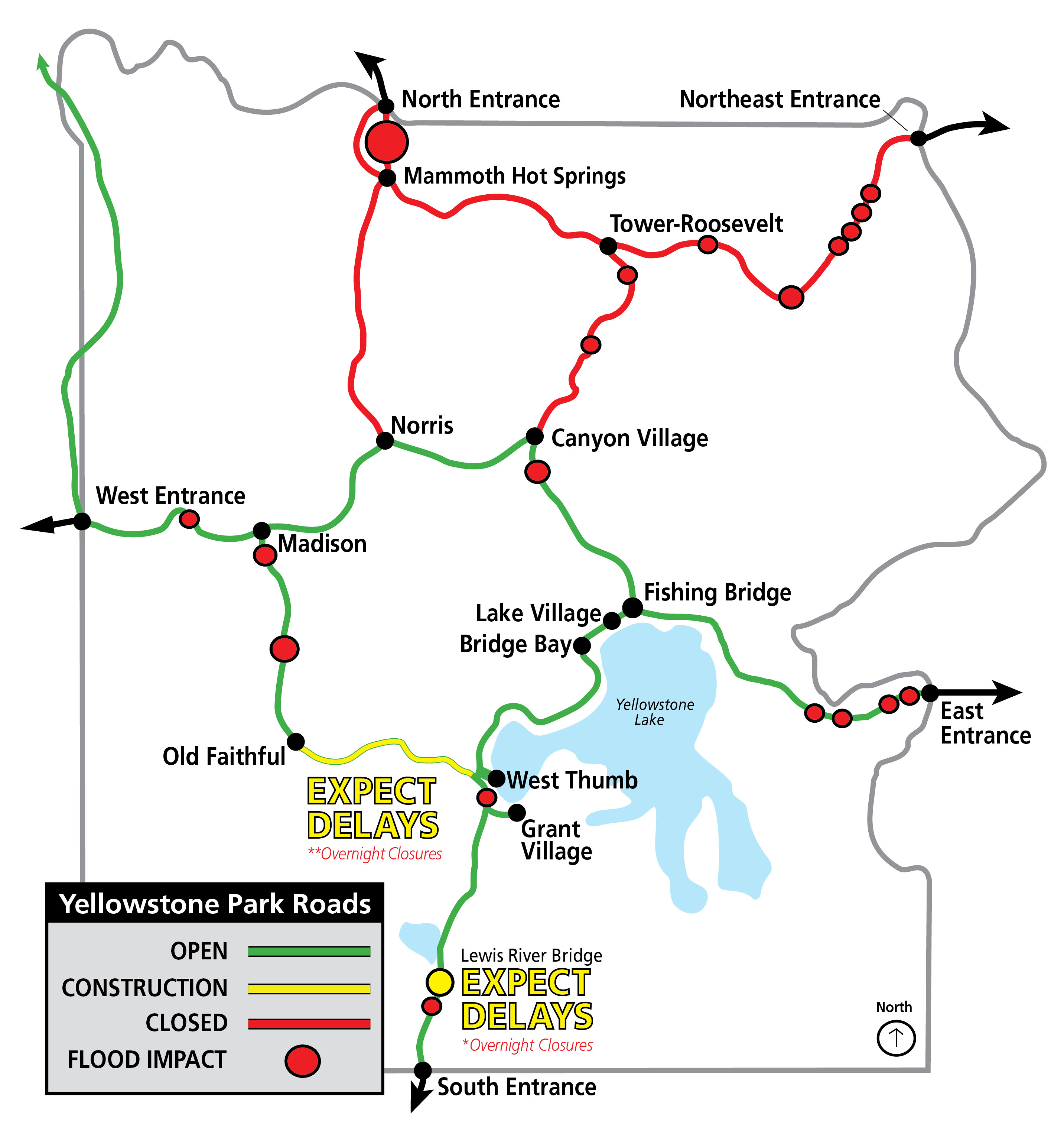 YNP - Southern Loop Map