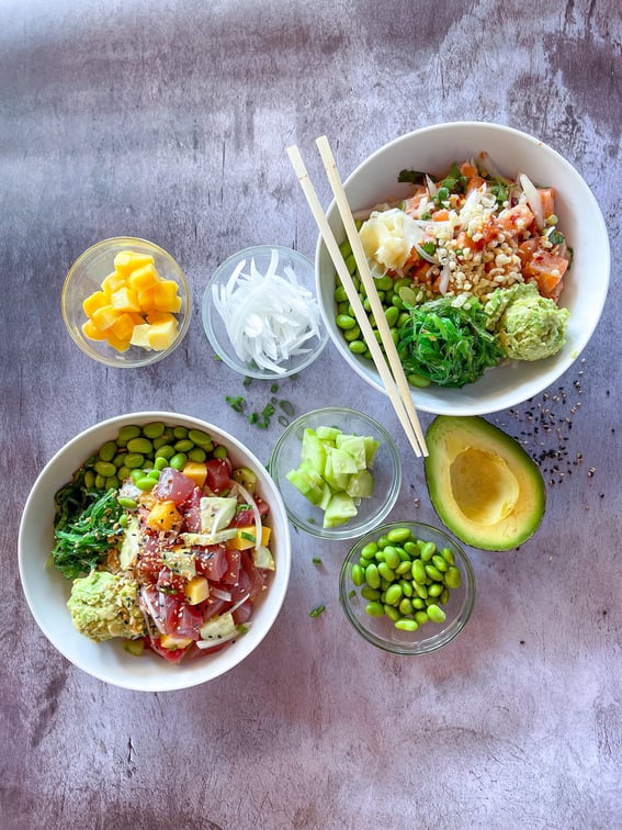 poke bowls at yo poke in bozeman 